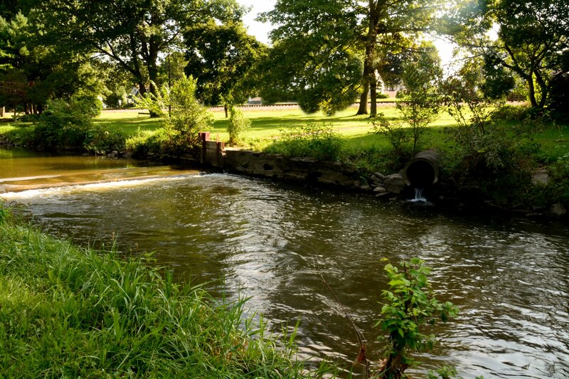 River with Concrete Pipe