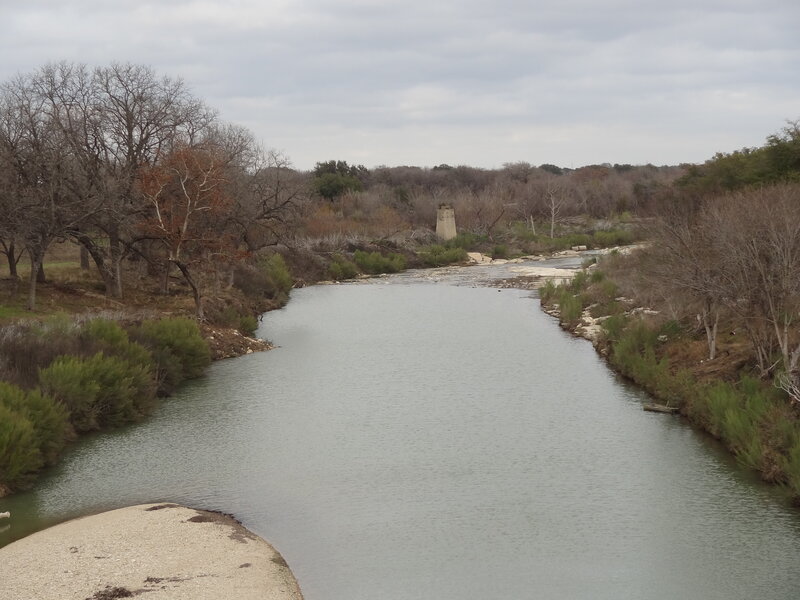 River with Concrete Structure