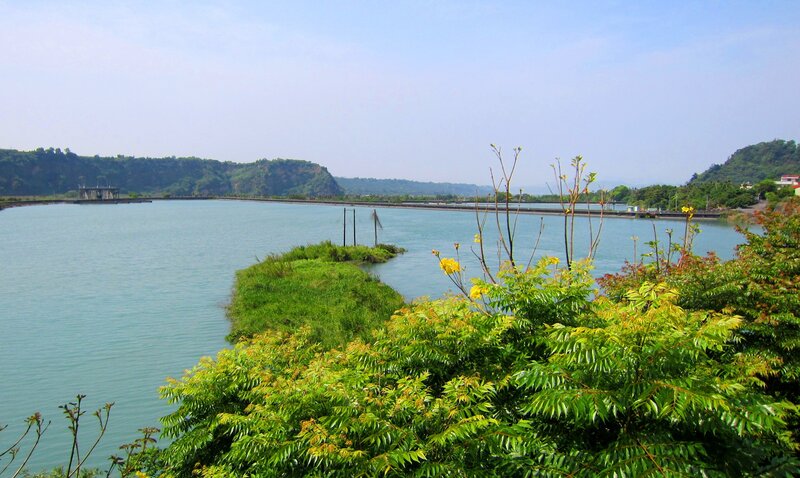 River with Dam and Hills