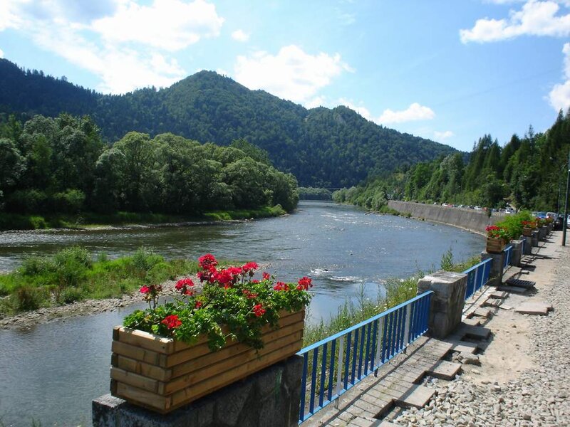 River with Flower Boxes