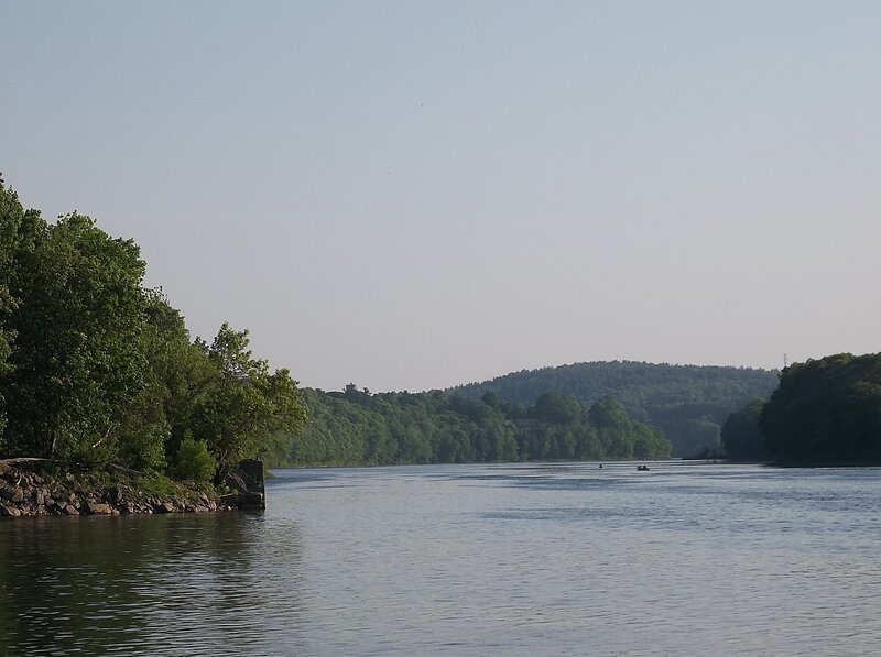 River with Forested Banks — Green