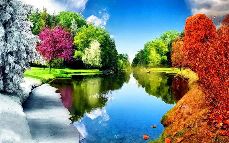 River with Four Seasons