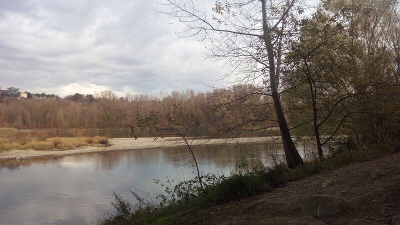 River with Gravel Bank