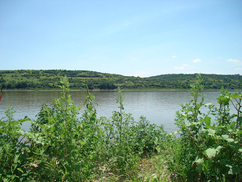 River with Green Hills — Serene