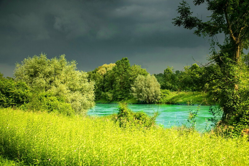 River with Green Water