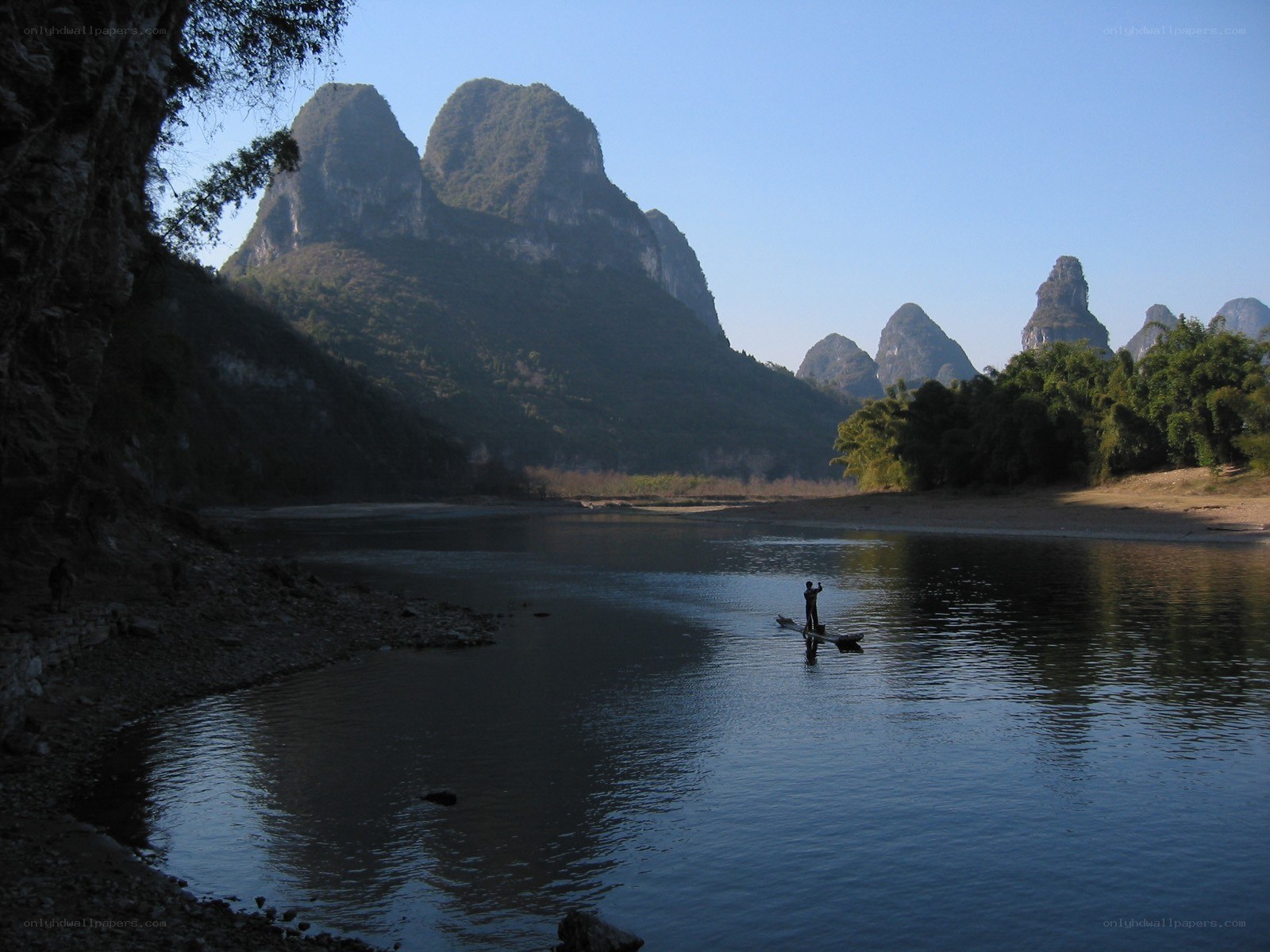 River with karst mountains