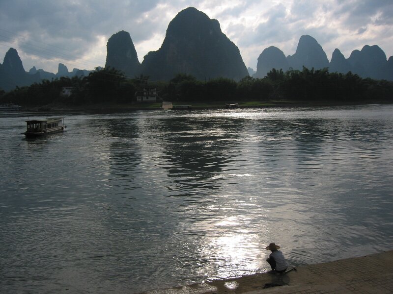 River with karst mountains