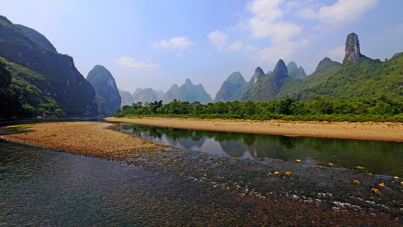 River with karst mountains