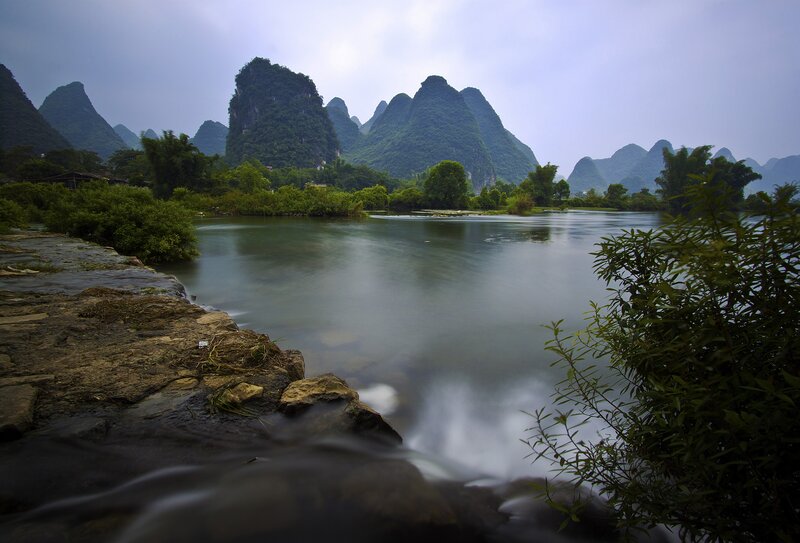 River with karst mountains