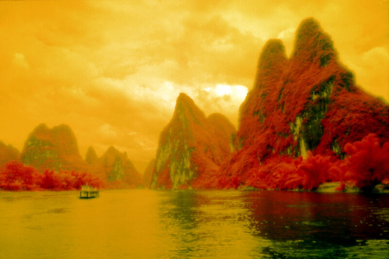 River with Karst Mountains — Yellow