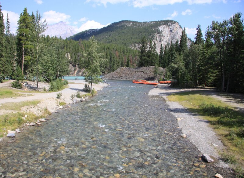 River with Kayaks