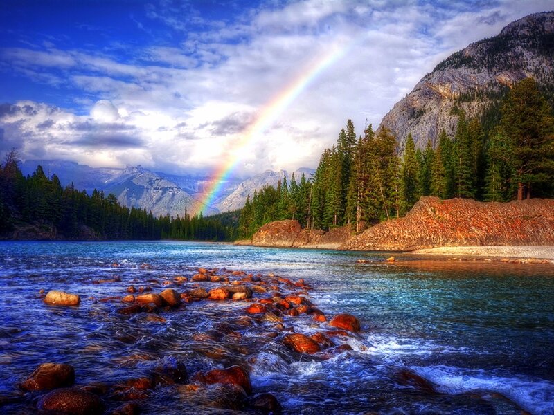 River with Rainbow