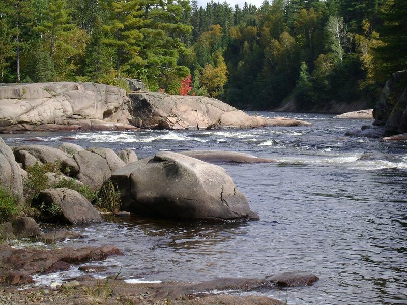 River with Rapids and Rocks