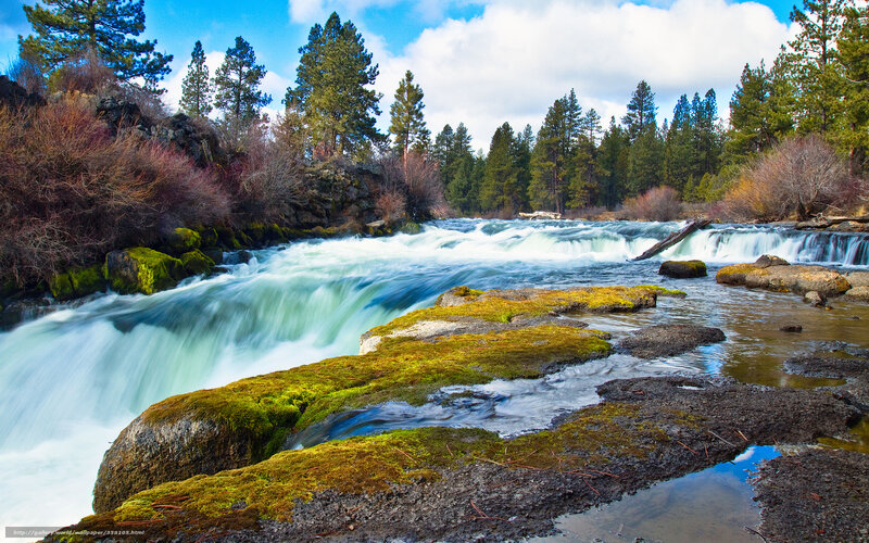 River with Rapids — Blue, Serene, Afternoon