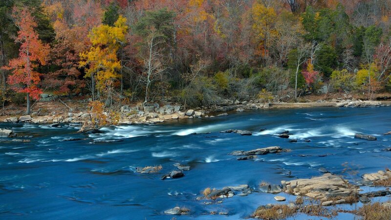 River with Rapids — Blue, Serene, Autumn