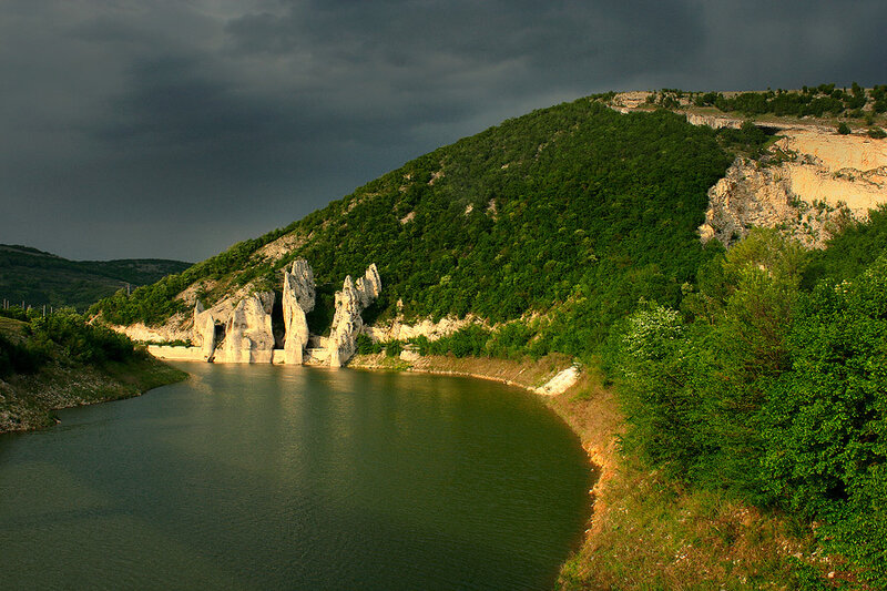 River with rock formations