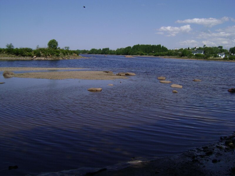 River with rocks and sandbars