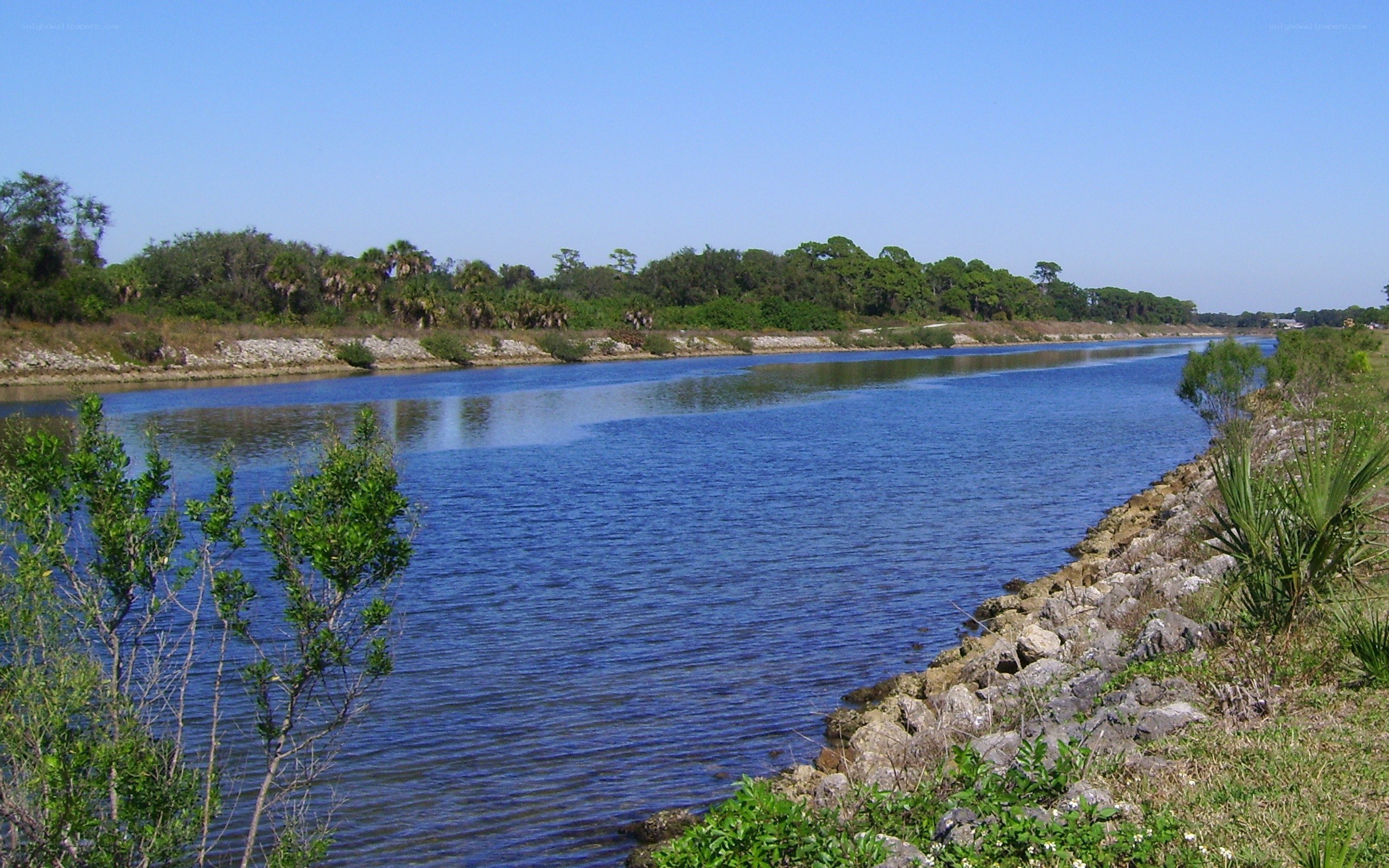 river with rocky banks