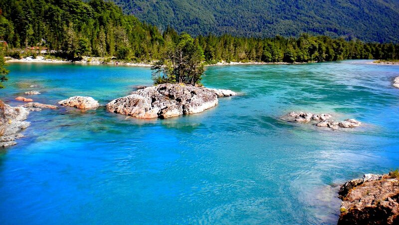 River with Rocky Island