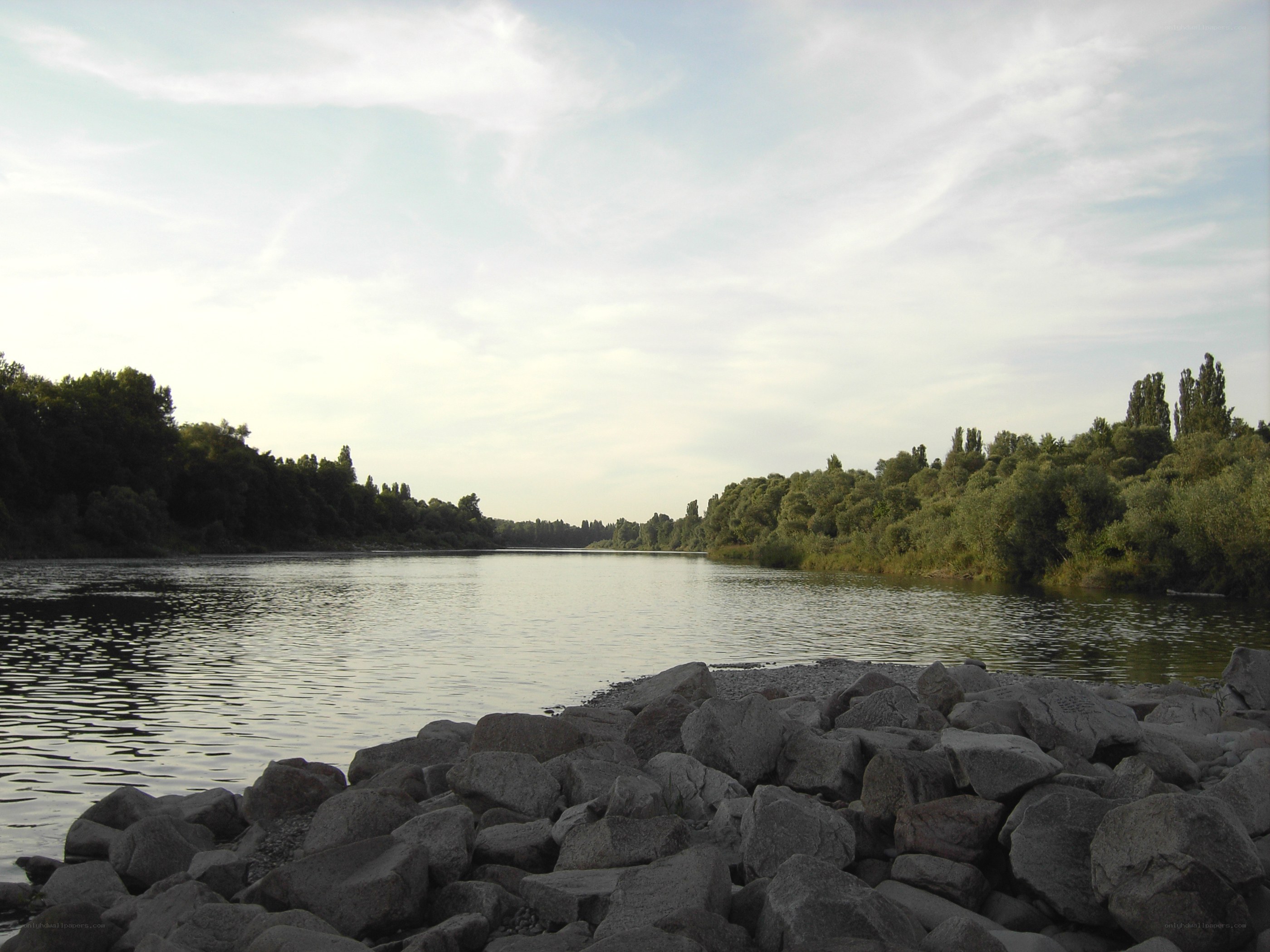 River with rocky shore