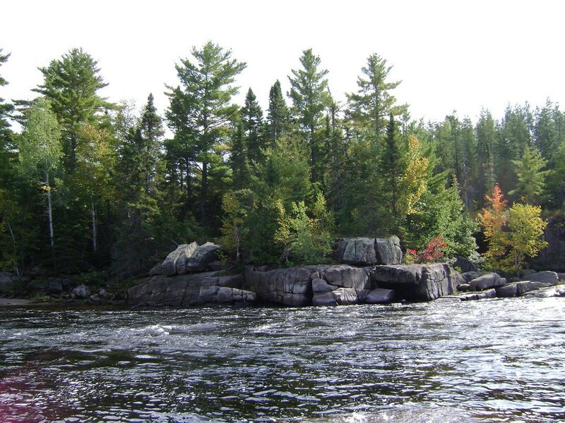 River with Rocky Shore — Green
