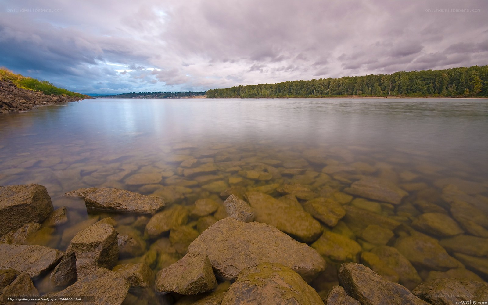 River with rocky shore