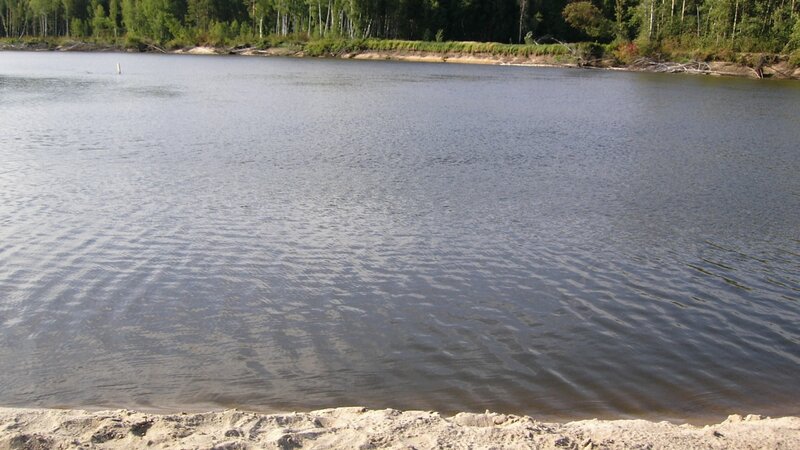 river with sandy shore