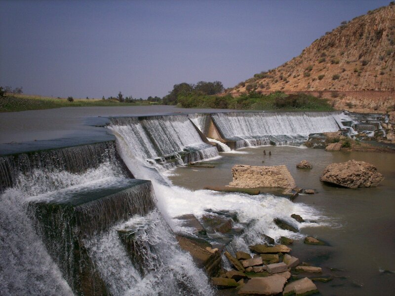 River with Stepped Dam