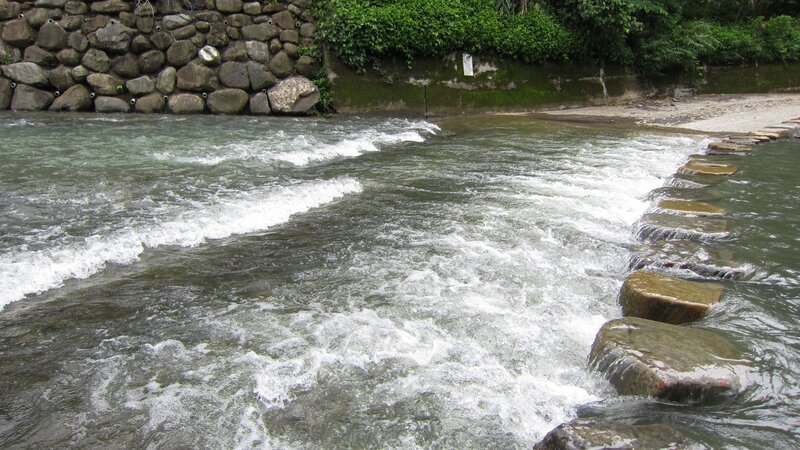 River with Stepping Stones — Green