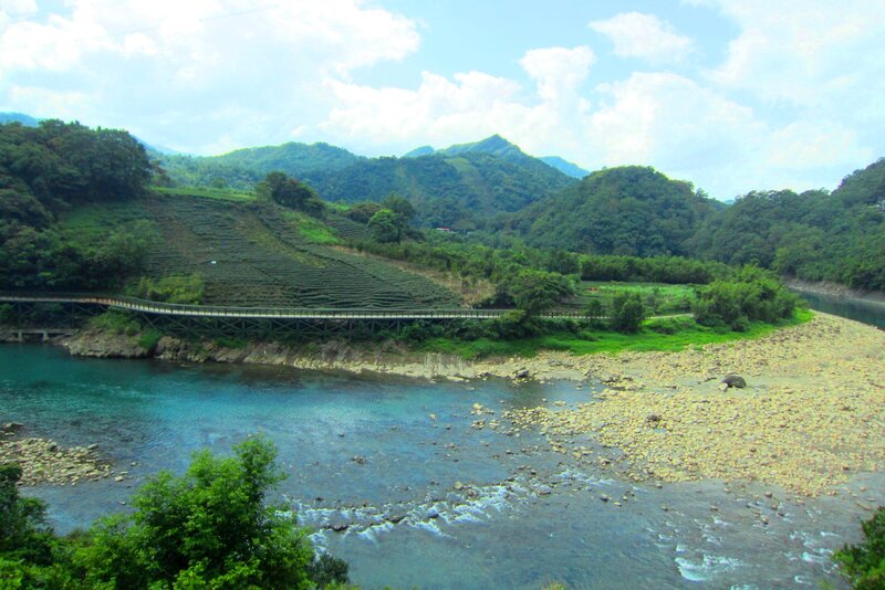 River with Terraced Hills
