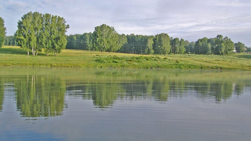 River with trees and reflection
