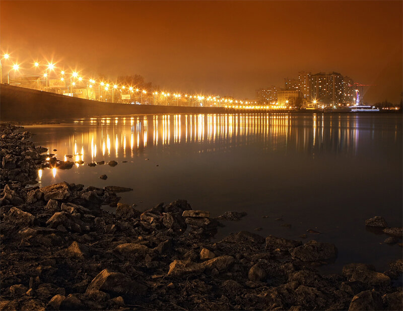 Riverbank at Night