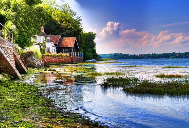 Riverbank with Houses