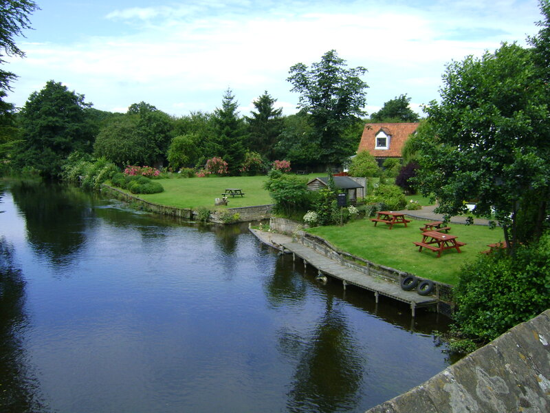 Riverbank with Picnic Tables