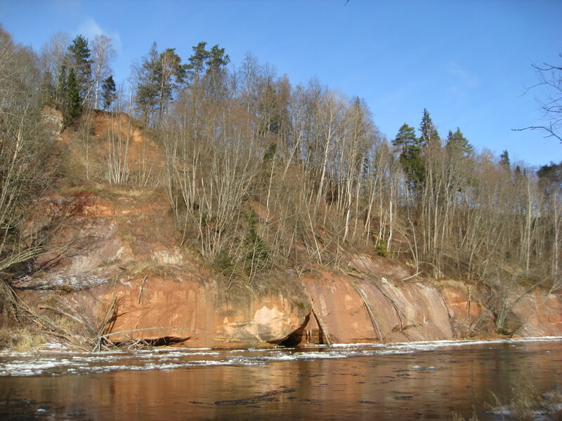 Riverbank with Red Cliffs