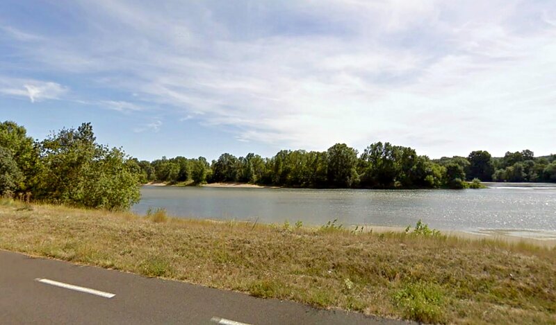 Riverbank with Trees — Blue, Calm, Afternoon