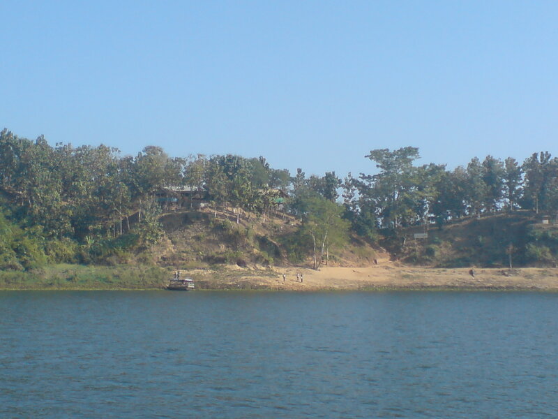 Riverbank with Trees — Blue, Calm
