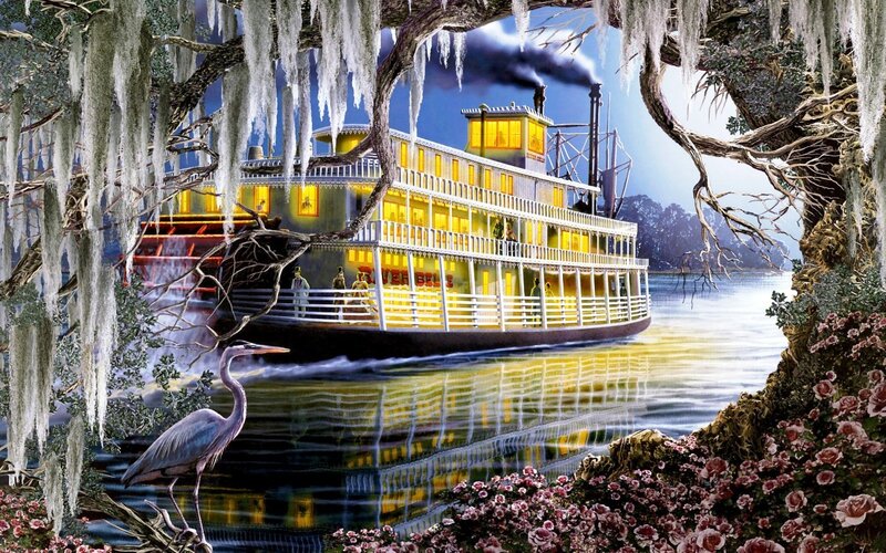 Riverboat at Night