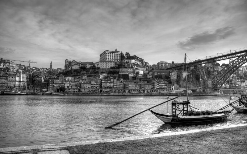 Riverboat on Riverbank — Black, Dramatic