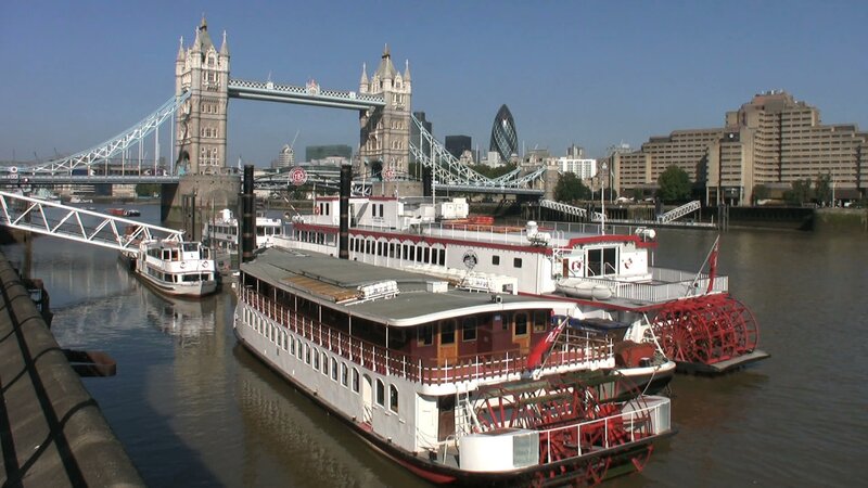 Riverboat on Thames — Blue