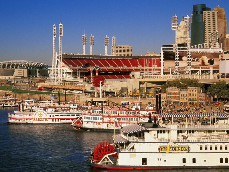 Riverboats and stadium in Nashville