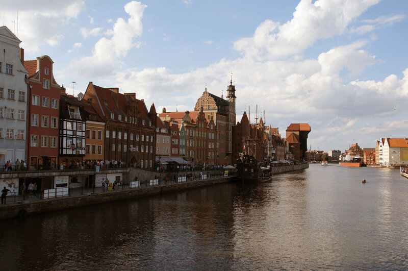 Riverfront Buildings and Ship