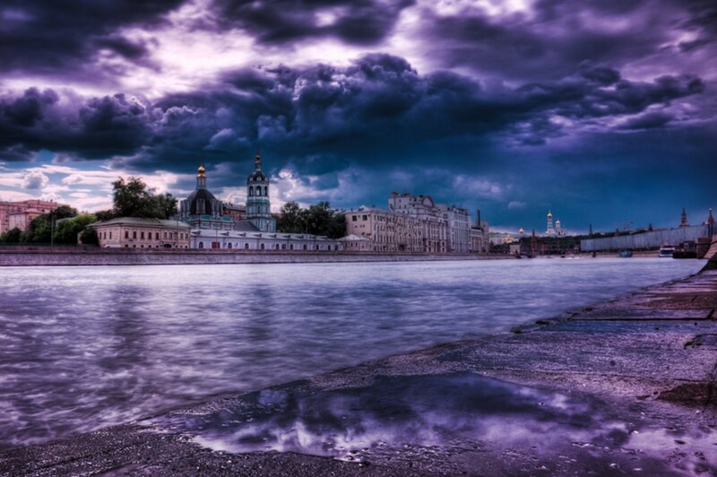 Riverfront Cityscape