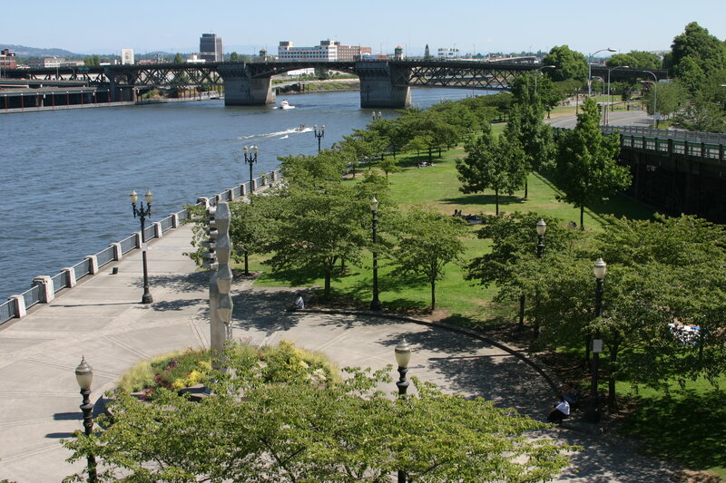 Riverfront Park with Bridge