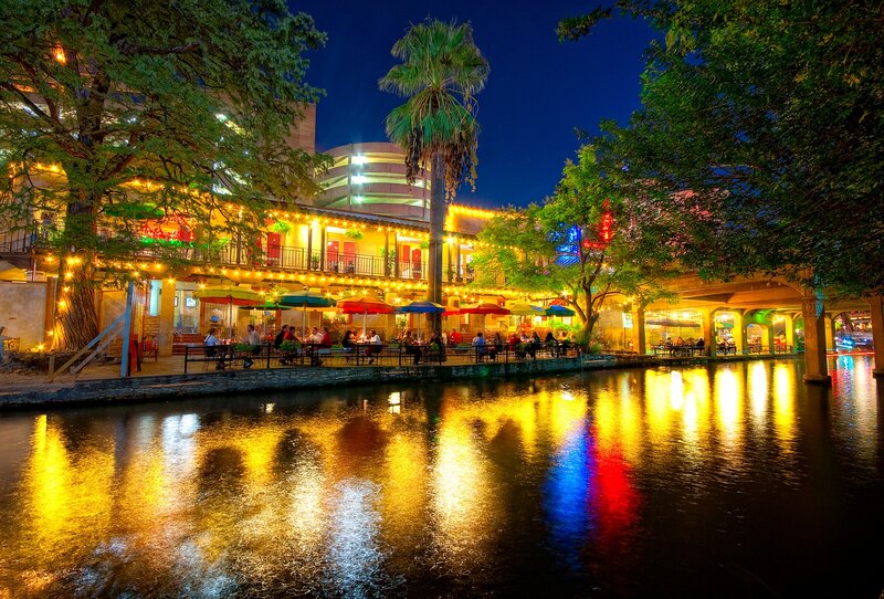 Riverfront Restaurant at Night