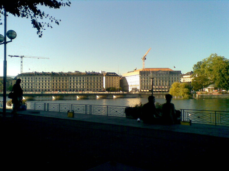 Riverfront view with buildings