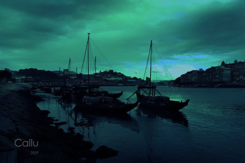 Riverside Boats at Dusk