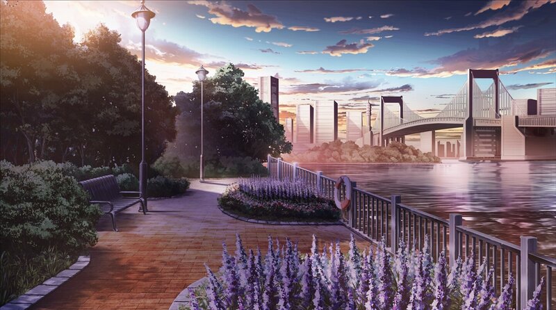 Riverwalk at Sunset — Purple
