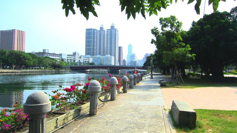 Riverwalk with City Skyline