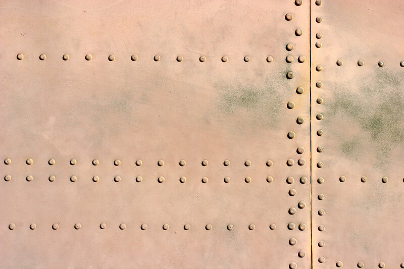 Riveted metal plate texture